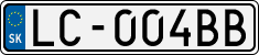 License plate of Slovakia, Cars