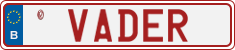 License plate of Belgium, Vanity Plates (2014)