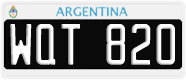 License plate of Argentina, Cars (1995, ABC 123)