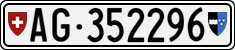 License plate of Switzerland, Cars