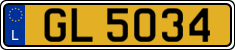 License plate of Luxembourg, 2003 year system