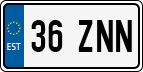 License plate of Estonia, Regular car plates (US-size)