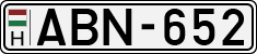 license plates of Hungary, Cars (1990)