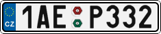 License plate of the Czech Republic, Cars (2001)