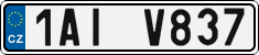 License plate of the Czech Republic, Cars (2001)