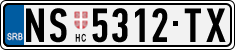 License plate of Serbia, Cars