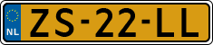 License plate of the Netherlands, Cars