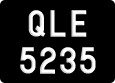 License plate of Malaysia, A(BC) 1(234)