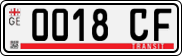 License plate of Georgia, Export transit plates