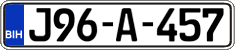 License plate of Bosnia and Herzegovina, Regular plates