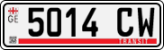 License plate of Georgia, Export transit plates
