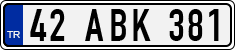 License plate of Turkey, Regular plates