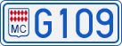 License plate of Monaco, Cars