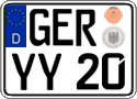 German license plate, Regular plates