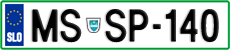 License plate of Slovenia, Cars