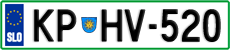 License plate of Slovenia, Cars