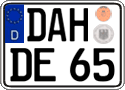 German license plate, Regular plates