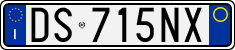 License plate of Italy, Cars (1994 year series)