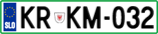 License plate of Slovenia, Cars