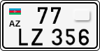 License plate of Azerbaijan, Cars