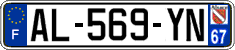 French license plate, SIV (ordinary)
