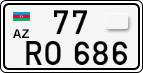 License plate of Azerbaijan, Cars
