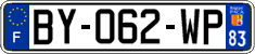 French license plate, SIV (ordinary)