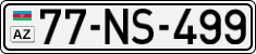 License plate of Azerbaijan, Cars