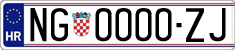 License plate of Croatia, Regular plates