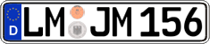 German license plate, Regular plates