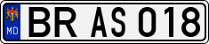 License plate of Moldova, Cars (1992)