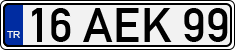 License plate of Turkey, Regular plates