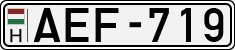 license plates of Hungary, Cars (1990)