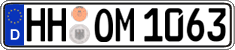 German license plate, Regular plates