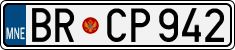 License plate of Montenegro, Cars