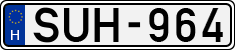 license plates of Hungary, Cars (1990)
