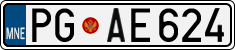 License plate of Montenegro, Cars
