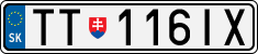 License plate of Slovakia, Cars