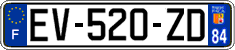 French license plate, SIV (ordinary)