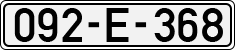 License plate of Bosnia and Herzegovina, 1998 year system