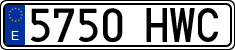 License plates of Spain, Ordinary (2000)