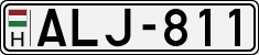 license plates of Hungary, Cars (1990)