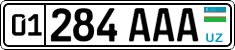 License plate of Uzbekistan, Organizations