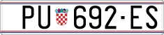 License plate of Croatia, Regular plates