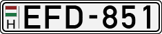 license plates of Hungary, Cars (1990)