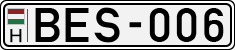 license plates of Hungary, Cars (1990)