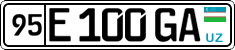 License plate of Uzbekistan, Private owners