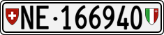 License plate of Switzerland, Cars