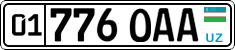 License plate of Uzbekistan, Organizations