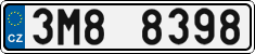 License plate of the Czech Republic, Cars (2001)